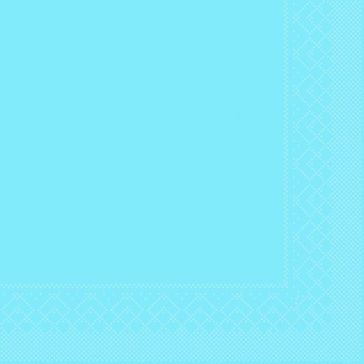 Tissue-Servietten Farbe hellblau 24x24 cm 1/4-F 3-lagig