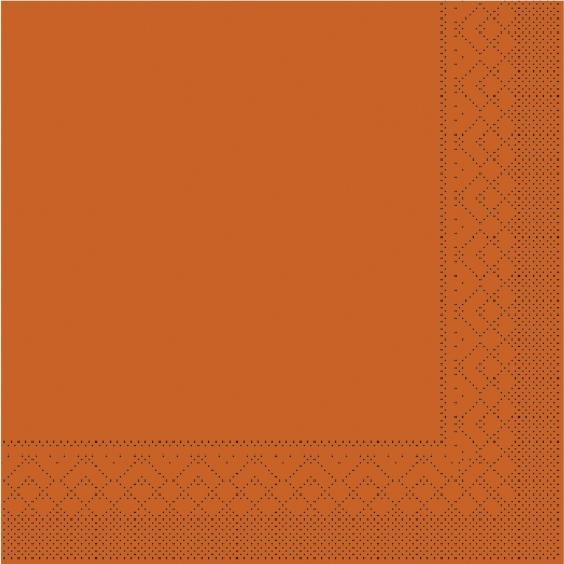 Tissue-Servietten Farbe terrakotta 33x33 cm 1/4-F 3-lagig
