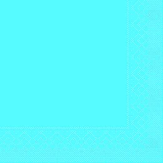 Tissue-Servietten Farbe aqua blau 40x40 cm 1/4-F 3-lagig