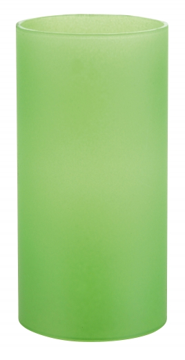 Glas-Lampe limette satiniert Höhe ca. 14 cm - Ø 7,5 cm