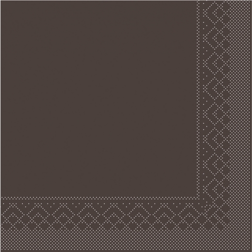 Tissue-Servietten Farbe braun 24x24 cm 1/4-F 3-lagig