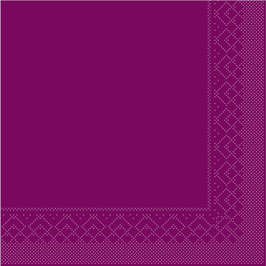 Tissue-Servietten Farbe aubergine 24x24 cm 1/4-F 3-lagig