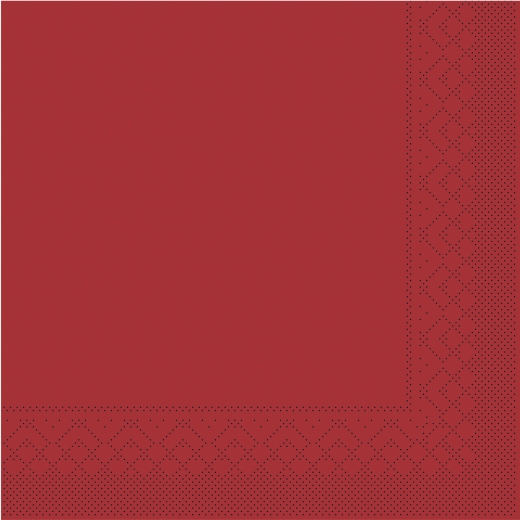 Tissue-Servietten Farbe bordeaux 24x24 cm 1/4-F 3-lagig