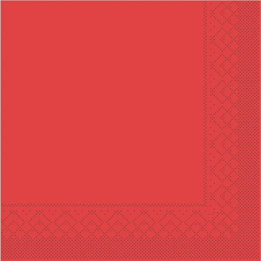 Tissue-Servietten Farbe rot 24x24 cm 1/4-F 3-lagig