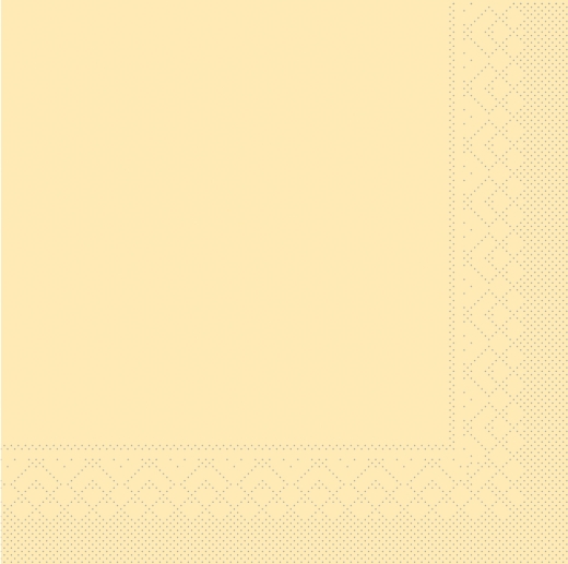 Tissue-Servietten Farbe creme 24x24 cm 1/4-F 3-lagig