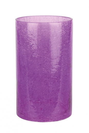 Glas-Lampe Ice purple Höhe ca. 14 cm - Ø 8 cm