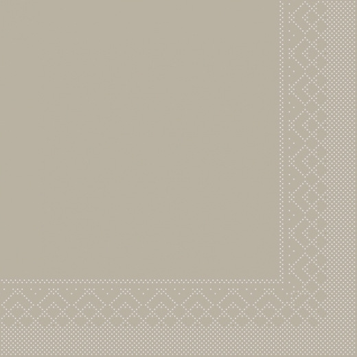 Tissue-Servietten Farbe beige grey 24x24 cm 1/4-F 3-lagig