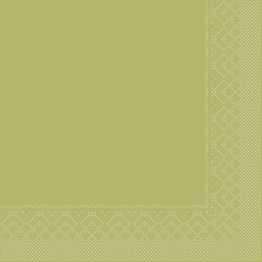Tissue-Servietten Farbe olive 24x24 cm 1/4-F 3-lagig