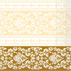 Tissue-Servietten PASCAL gold-creme 33x33 1/4-F 3-Lagig