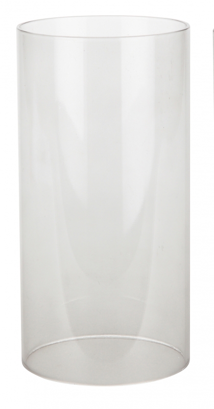 Glas-Lampen grau klar Höhe ca. 14 cm - Ø 7,5 cm