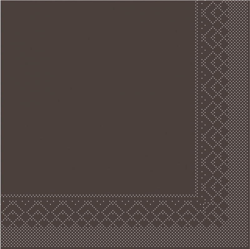 Tissue-Servietten Farbe braun 24x24 cm 1/4-F 3-lagig