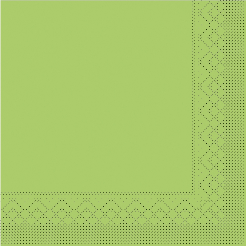 Tissue-Servietten Farbe kiwi 24x24 cm 1/4-F 3-lagig