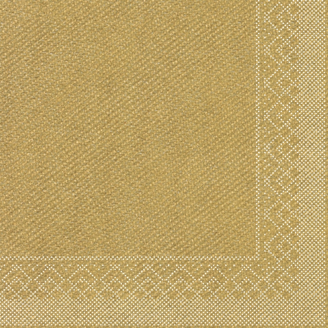 Tissue-Servietten Farbe gold 33x33 cm 1/4-F 3-lagig