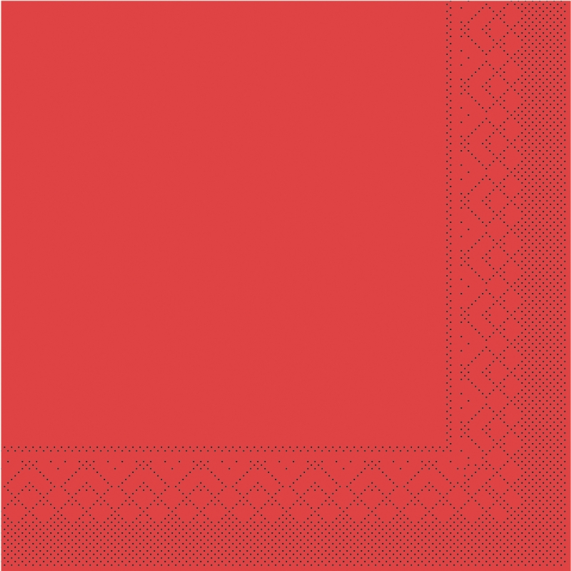 Tissue-Servietten Farbe rot 40x40 cm 1/4-F 3-lagig