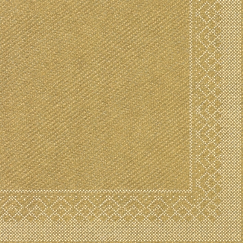 Tissue-Servietten Farbe gold 40x40 cm 1/4-F 3-lagig