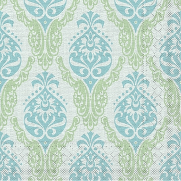 Tissue-Servietten DORIS grün-blau 40x40 1/4-Falz 3-lagig