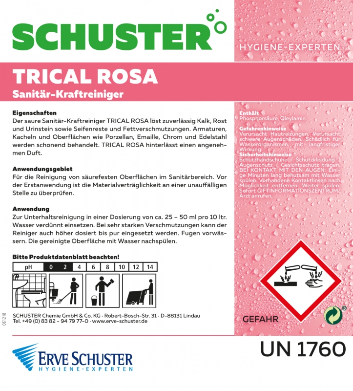 TRICAL ROSA Sanitärreiniger 1 l