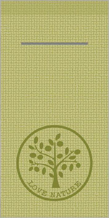 Airlaid Pocket-Napkin LOVE NATURE-JUTE olive 40x40 1/8-F