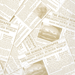 Burgerpapier NEWSPAPER beige 30x30