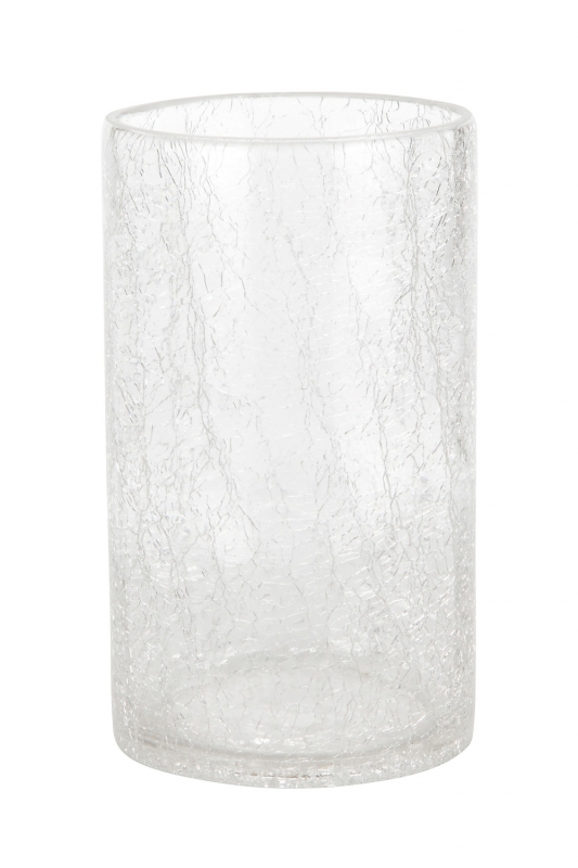 Glas-Lampe Ice transparent Höhe ca. 14 cm - Ø 8 cm