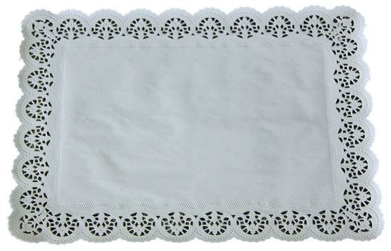 Spitzenpapier weiß 26x34 cm rechteckig