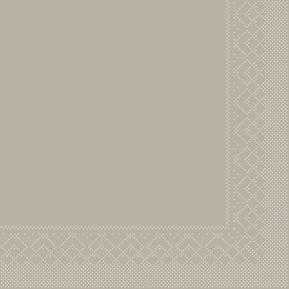 Tissue-Servietten Farbe beige grey 24x24 cm 1/4-F 3-lagig