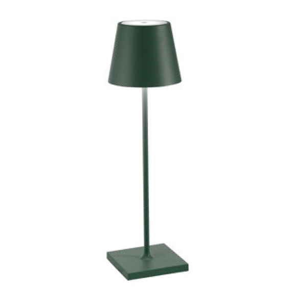 Zafferano LED-Lampe Poldina Tavolo pro Verde scuro