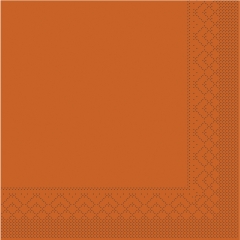 Tissue-Servietten Farbe terrakotta 33x33 cm 1/4-F 3-lagig