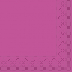 Tissue-Servietten Farbe violett 33x33 cm 1/4-F 3-lagig