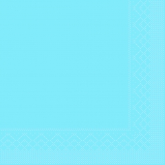 Tissue-Servietten Farbe hellblau 40x40 cm 1/4-F 3-lagig