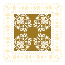 Tissue Deckchen PASCAL gold-creme 90x90 eckig