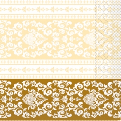 Tissue-Servietten PASCAL gold-creme 33x33 1/4-F 3-Lagig