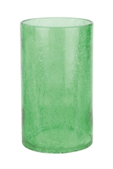 Glas-Lampe Ice grün Höhe ca. 14 cm - Ø 8 cm
