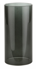 Glas-Lampe schwarz klar Höhe ca. 14 cm - Ø 7,5 cm