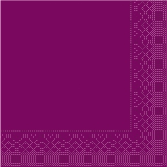 Tissue-Servietten Farbe aubergine 33x33 cm 1/4-F 3-lagig