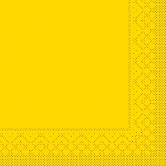 Tissue-Servietten Farbe gelb 40x40 cm 1/4-F 3-lagig