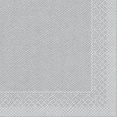 Tissue-Servietten Farbe silber 40x40 cm 1/4-F 3-lagig
