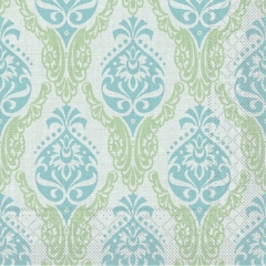 Tissue-Servietten DORIS grün-blau 40x40 1/4-Falz 3-lagig