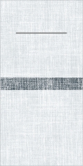 Airlaid-Pocket-Napkin JOE hellgrau-schwarz 40x40 1/8-F