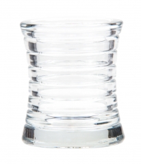 Kerzenglas Curve für Refills transparent