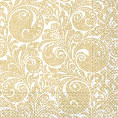 Tissue-Servietten JORDAN gold 33x33 1/4-F 3-lagig