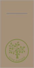 Airlaid Pocket-Napkin LOVE NATURE beige grey 40x40 1/8-F