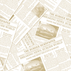 Tissue-Serviette NEWSPAPER beige 33x33 1/4-F 3-lagig