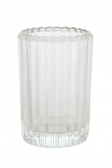 Glas-Lampe Strip transparent Höhe ca. 12 cm - Ø 8 cm