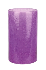 Glas-Lampe Ice purple Höhe ca. 14 cm - Ø 8 cm
