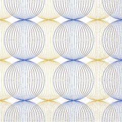 Tissue-Servietten LUDO blau-gold 40x40 1/4-F 3-lagig