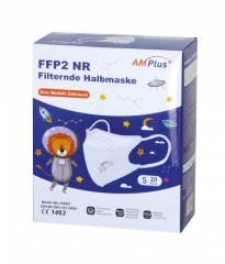 Kinder Atemschutzmaske FFP2 ohne Ventil einzeln verpackt YPHD 20