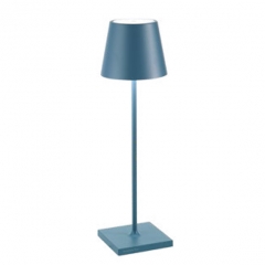 Zafferano LED-Lampe Poldina Tavolo pro Blu avio