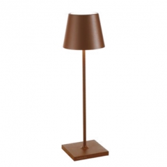 Zafferano LED-Lampe Poldina Tavolo pro Corten-braun