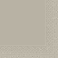 Tissue-Servietten Farbe beige grey 33x33 cm 1/4-F 3-lagig